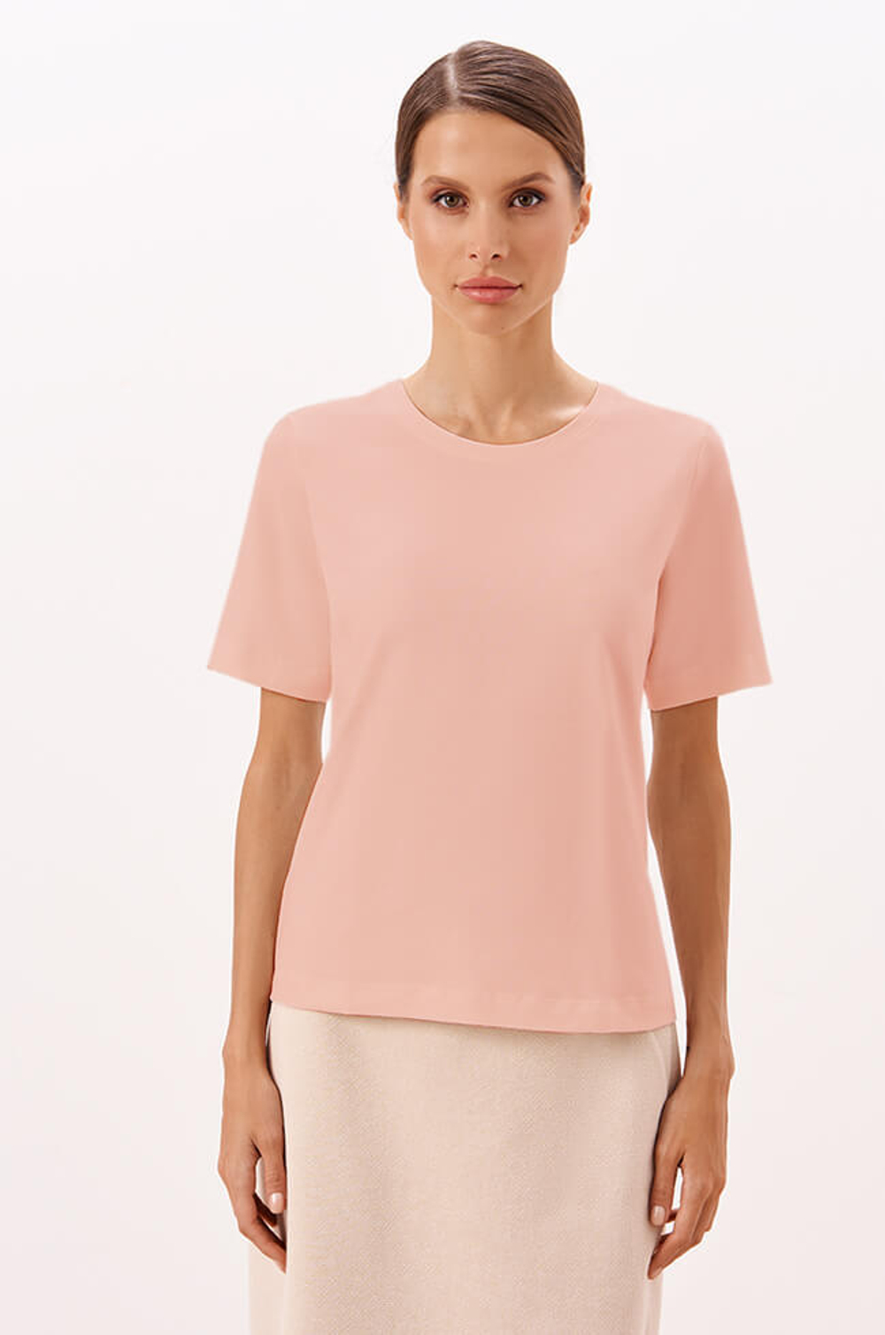 23235 Футболка женская (розово-персиковый)