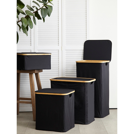 Корзина для белья 41х35х74см Smart Solutions Neat Tall черная