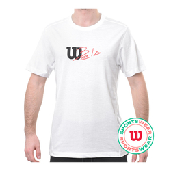 Мужская теннисная футболка Wilson Graphic T-Shirt - bright white