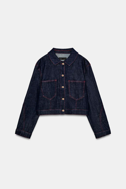 ZARA КУРТКА Z1975 С ПОГОНАМИ, СИНИЙ