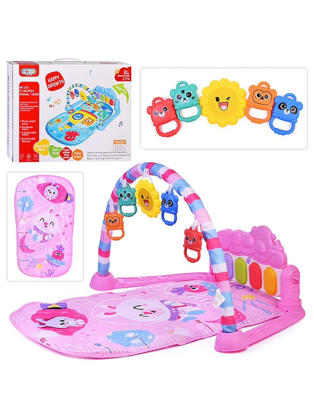 Коврик развивающий для малышей Милый зайчик (368-82P)