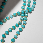 Туркенит (имитация бирюзы), рондель, 7,7*5-6мм, микроогранка