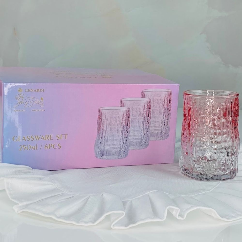 Lenardi 200-002 Набор из 6 стаканов 250мл. в под.уп.(х8)Стекло