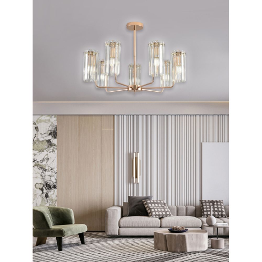 Люстра Rivoli Zoe 1064-307 7хЕ14 40 Вт хрусталь | Rivoli