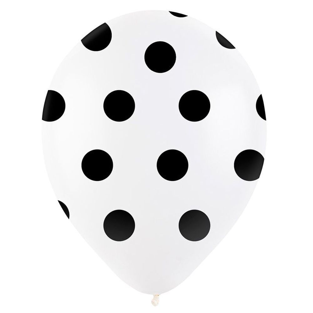 Шар (12"/30 см) Горох микс, Ассорти Пастель, 5 ст. 25 шт.