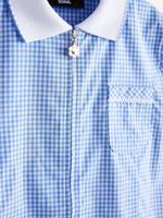 Платье школьное на молнии для девочки Next M82-268, Белый, Голубой