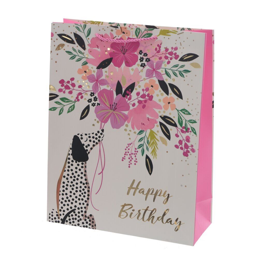 GAEM Пакет подарочный L (бумага 210г/м2, блок микс 12шт), L31 W12 H40 см, 4в.