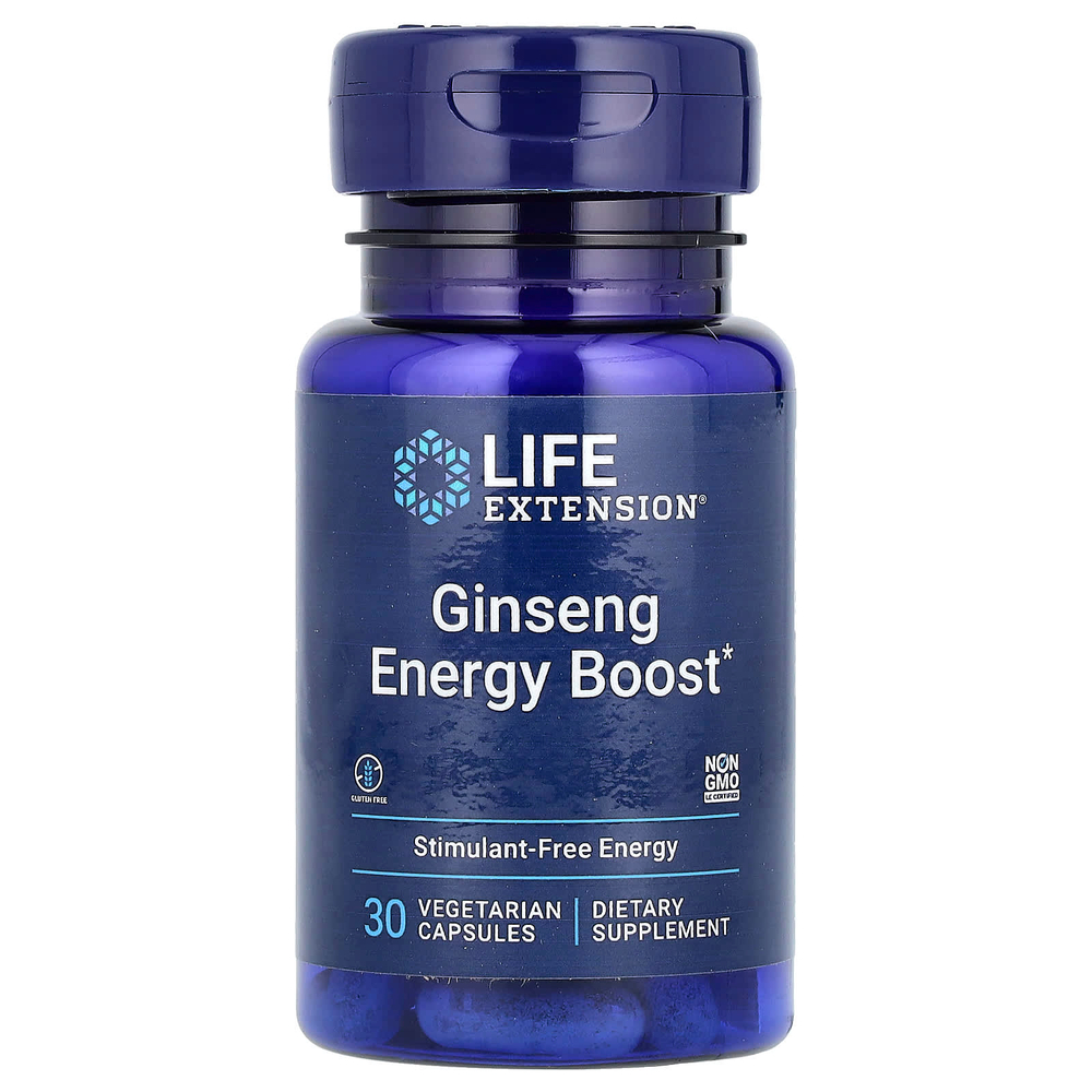 Life Extension, Ginseng Energy Boost, 30 вегетарианских капсул