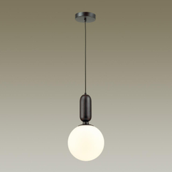 4668/1 PENDANT ODL20 393 черный/белый Подвес E27 1*40W (тип лампы СВЕЧА) 220V OKIA