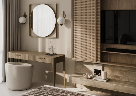 Консоль Type oak 2 ящика ширина 120 см (натуральный дуб)