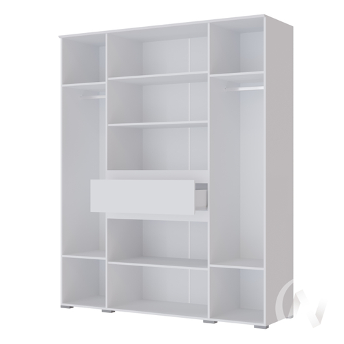 Шкаф 4-х створчатый Спальня Плейона (белый)