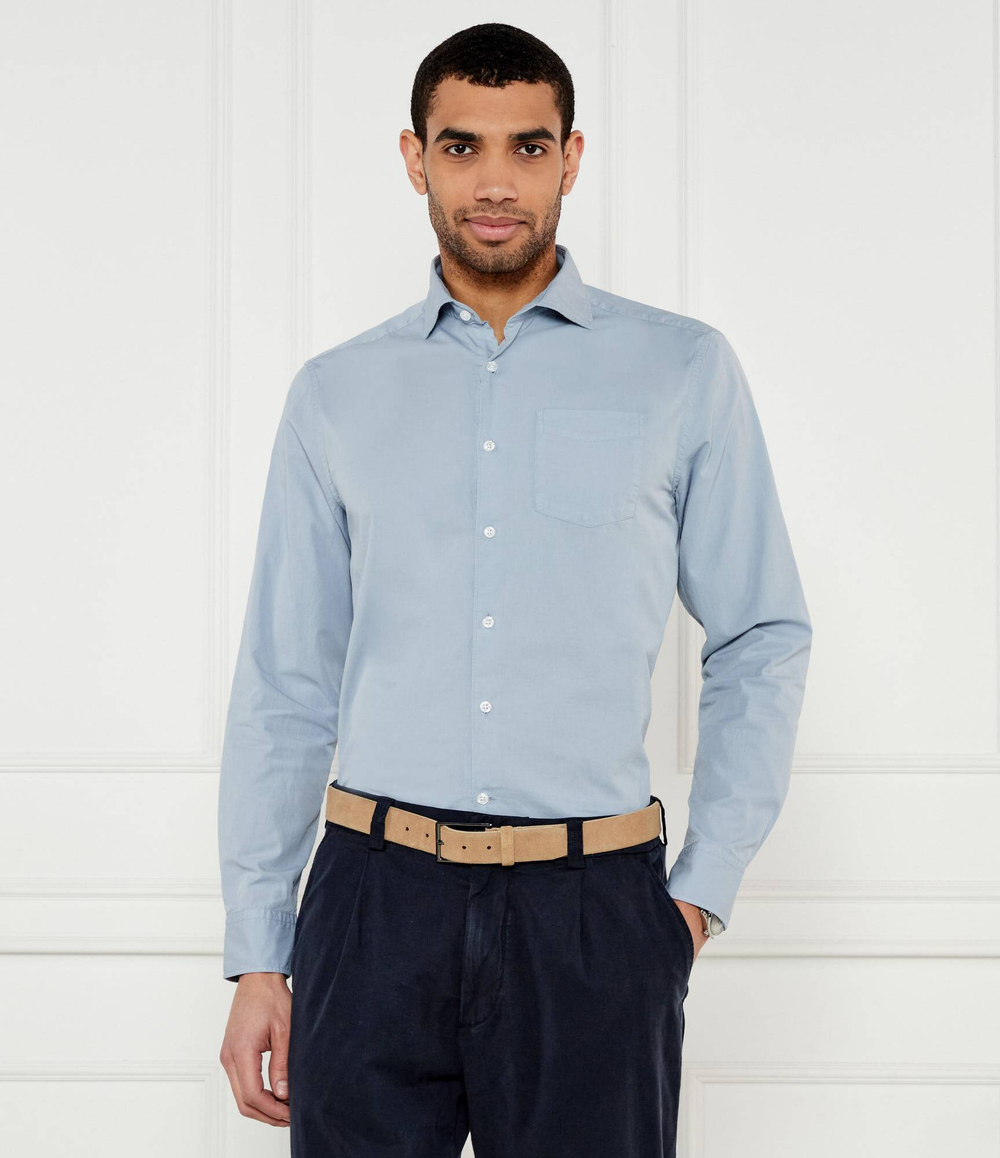 Рубашка Wide Spread Oscar Jacobson - голубой(12487916)