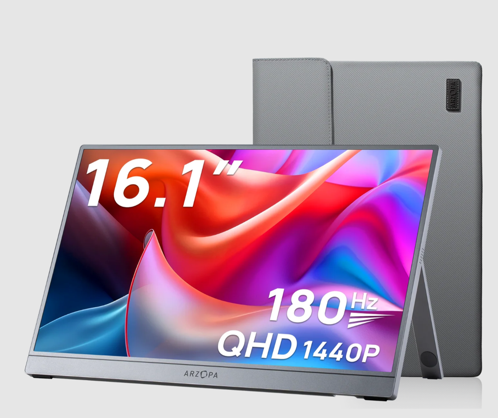 16.1" Портативный монитор ARZOPA 2K IPS 2560x1440, 180 Гц