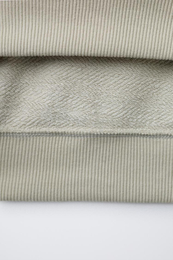 ZARA КОМБИНИРОВАННАЯ ХУДИ С КАПЮШОНОМ, ЭКРЮ