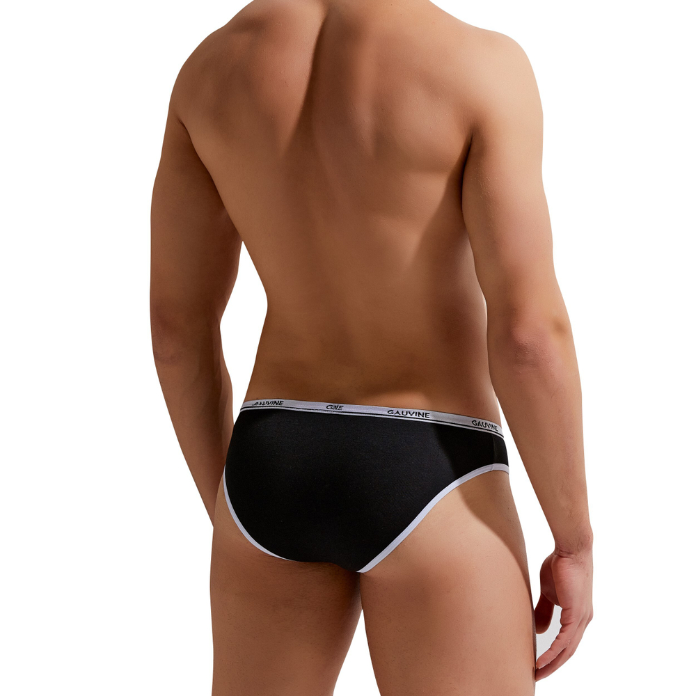 Мужские трусы слипы черные GAUVINE 2005