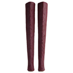 Bottega Veneta Canalazzo Over the knee Boots 10cm Women"s Burgundy