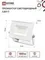 Прожектор светодиодный СДО-7 20Вт 230В 6500К IP65 белый IN HOME