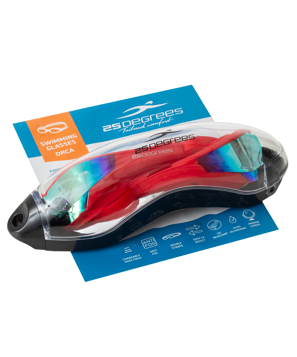 Очки для плавания Orca Red Mirror