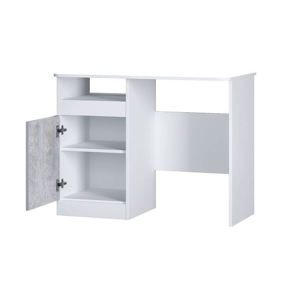 Паскаль Стол письменный белый / цемент светлый