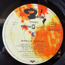 Винтажная виниловая пластинка LP Mireille Mathieu Мирей Матьe Qu'elle Est Belle (Germany 1966)