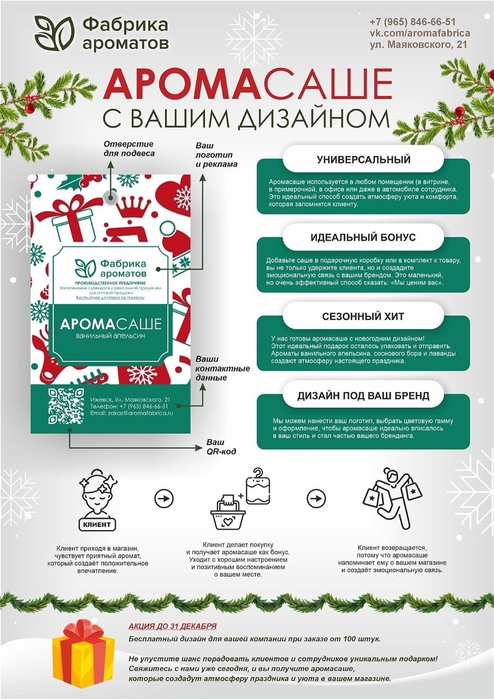 Ароматическое саше для шкафа с одеждой и белья, с индивидуальным дизайном