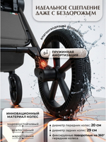 Коляска 4 в 1 Sweet Baby SBL Elegante Therma Colore + автокресло Elegante Plus с базой i-Size ISOFIX DK780 Dark Grey