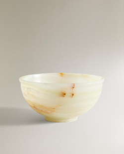 Zara Home Предмет декора из оникса, цвет кремовый, 16 см