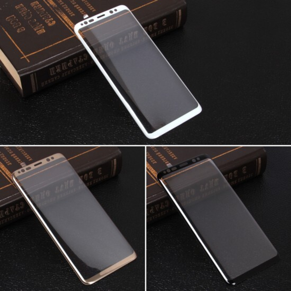 Защитное стекло для Samsung Galaxy S8 на полный экран, 008742 Белый