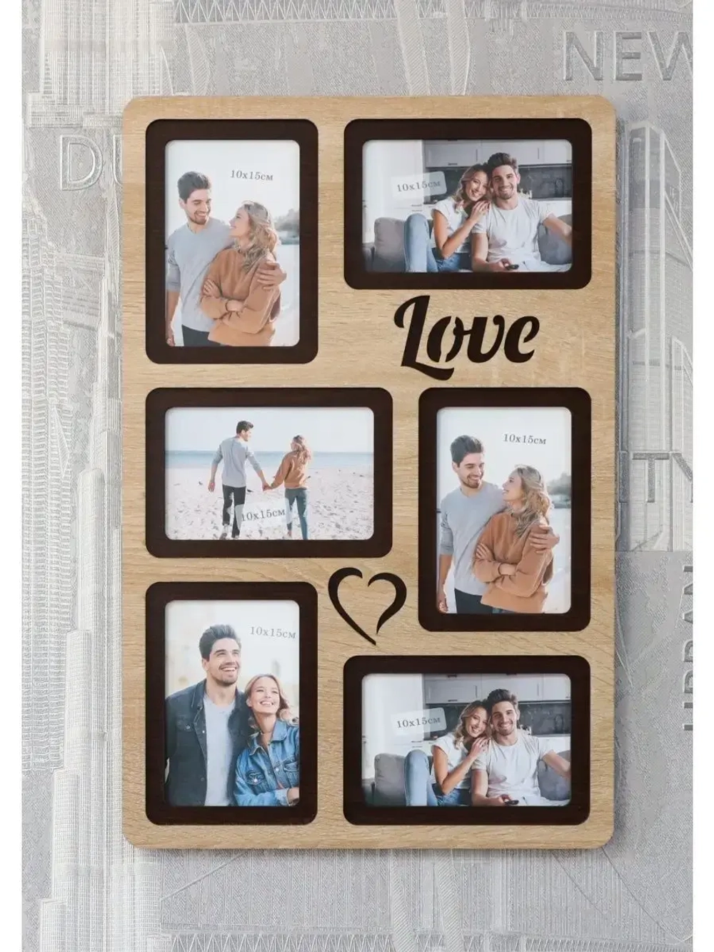 Фоторамка "LOVE" на 6 фото 10х15см