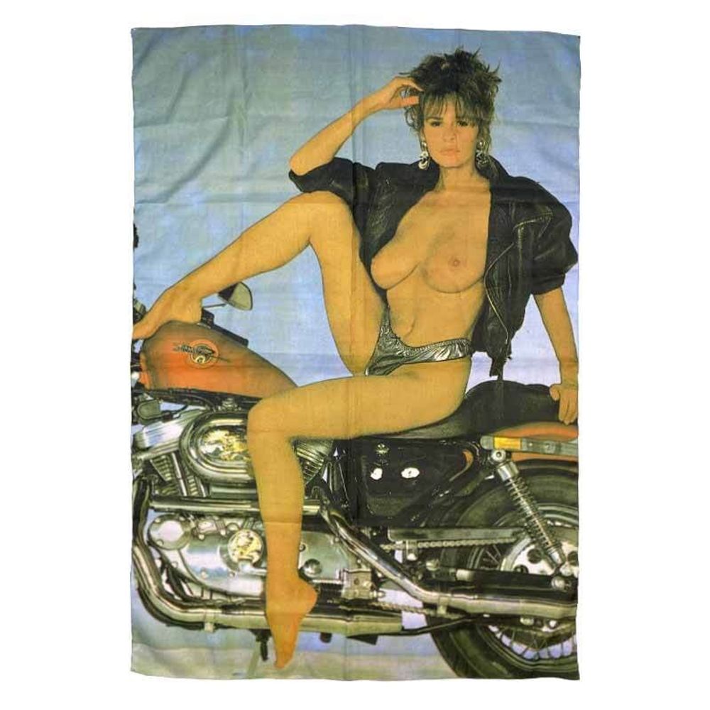 Флаг  Девушка с мотоциклом