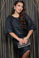 Платье Елена (черный блеск) П11918 LT Collection