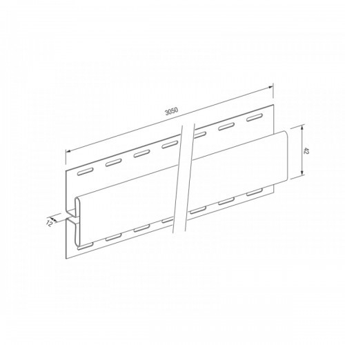 H-профиль для винилового сайдинга VOX Standart