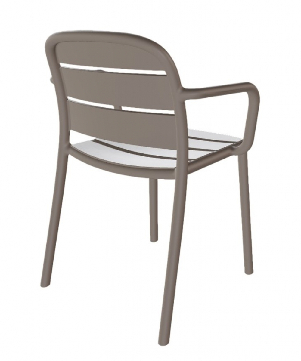 Кресло пластиковое Papatya Beykoz-K, тортора