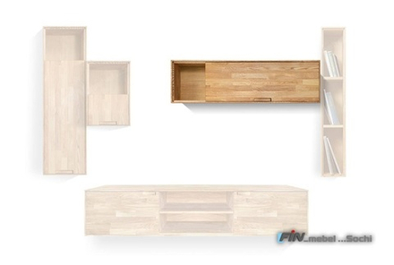 арт. 5028 ДУБ Шкаф навесной горизонтальный "Ирвинг" ШхВхГ: 1240х350х320