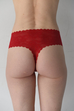 Трусики-стринги Bellie с высокой линией талии (Размер: XXL) (Цвет: красный)