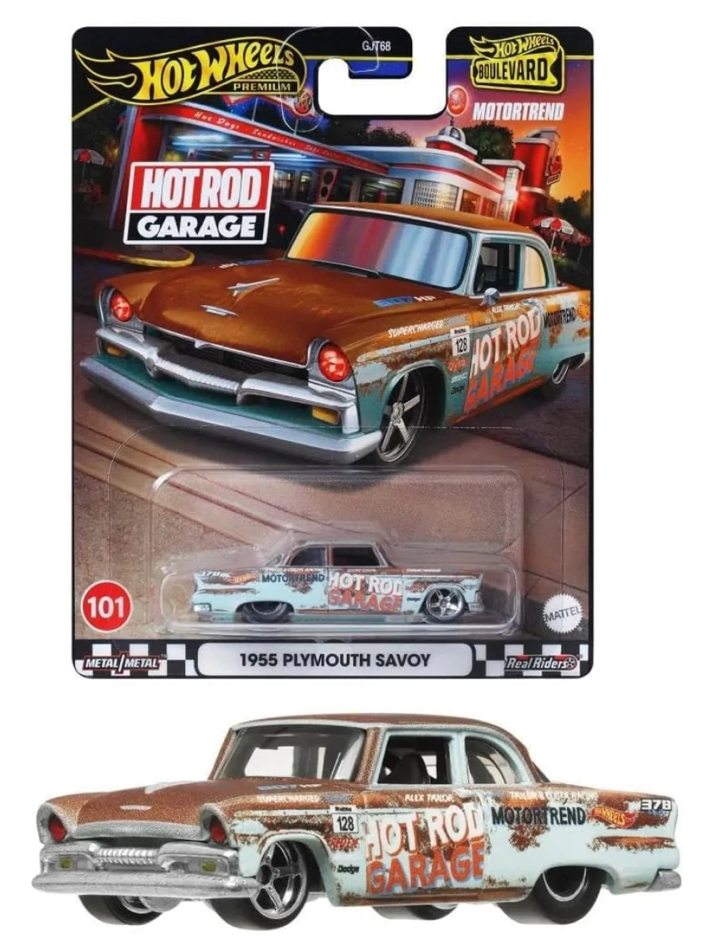 Машинка Хот Вилс Премиум 1955 Plymouth Savoy GJT68 HRT58