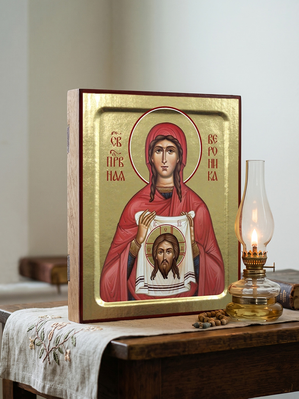 Икона Вероники, святой праведной на дереве: 125 х 160 (Синопсисъ)