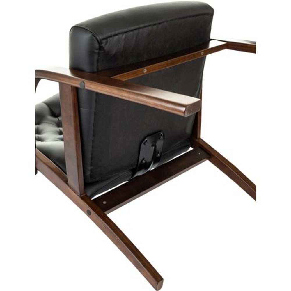 Кресло для посетителей Бюрократ T-9928WALNUT-CF, кожа, Зеленый