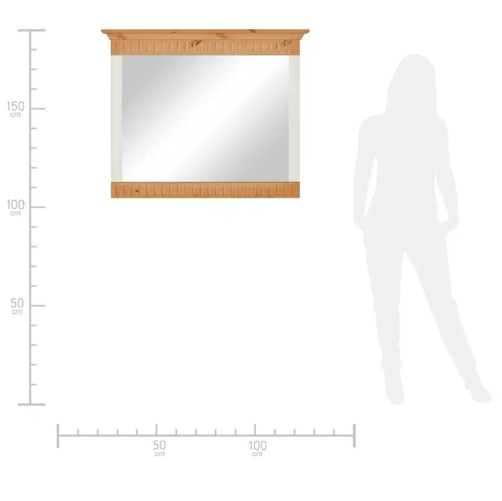 Зеркало Хельсинки в прихожую в деревянной раме