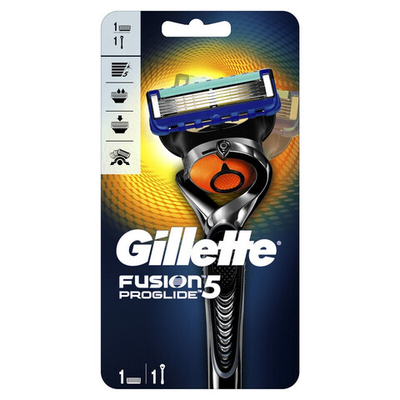 GILLETTE FUSION 5PROGLIDE,Станок+1 кассеты,