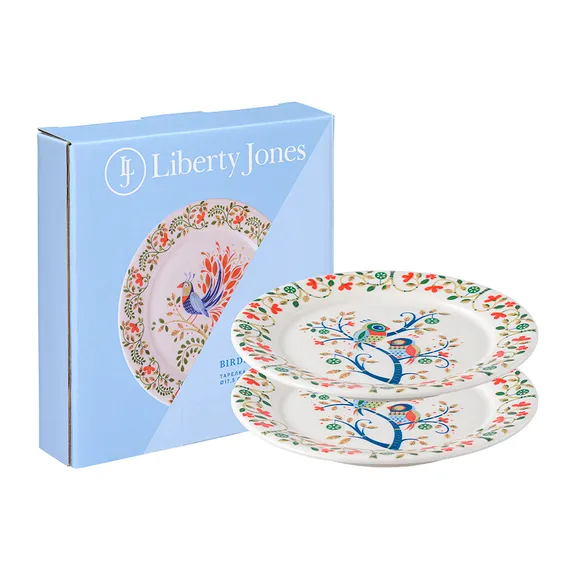 Набор тарелок love birds из коллекции birds of paradise в подарочной упаковке, D18 см, 2 шт.