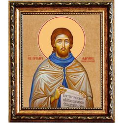 Адриан Пошехонский, Ярославский, игумен преподобномученик. Икона на холсте.