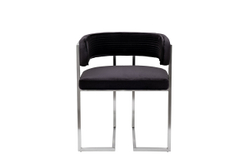 Стул велюр черный/матовый хром 60x55x73см Garda Decor