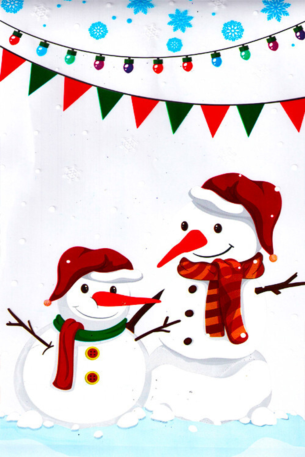 Пакет подарочный 20 х 35 см "Новогодний" с рисунком Полиэтиленовый