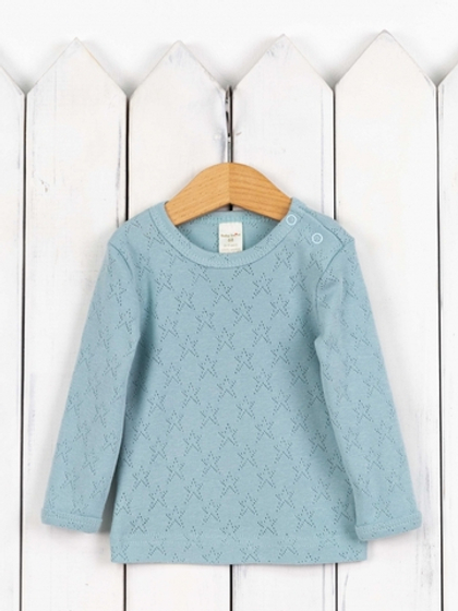 Лонгслив из ажурной рибаны