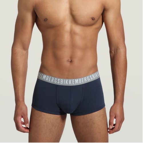 Мужские трусы хипсы синие набор 3 в 1 Bikkembergs CLASSIC BKK1UTR02TR