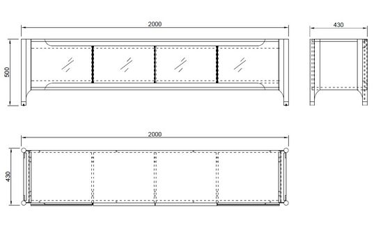 77IP-GD008-TV/1 Тумба под телевизор Grimaldi светлая 200*40*50см