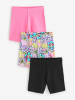 Шорты-велосипедки для девочки Next E61-335, 3 шт., Розовый, Черный