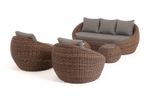 "Барселона" лаунж-зона из искусственного ротанга, цвет коричневый