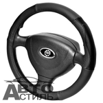 Оплетка на руль круглая Coolpart MAXIMAL (38*38) к/з черный HT11-BLBL